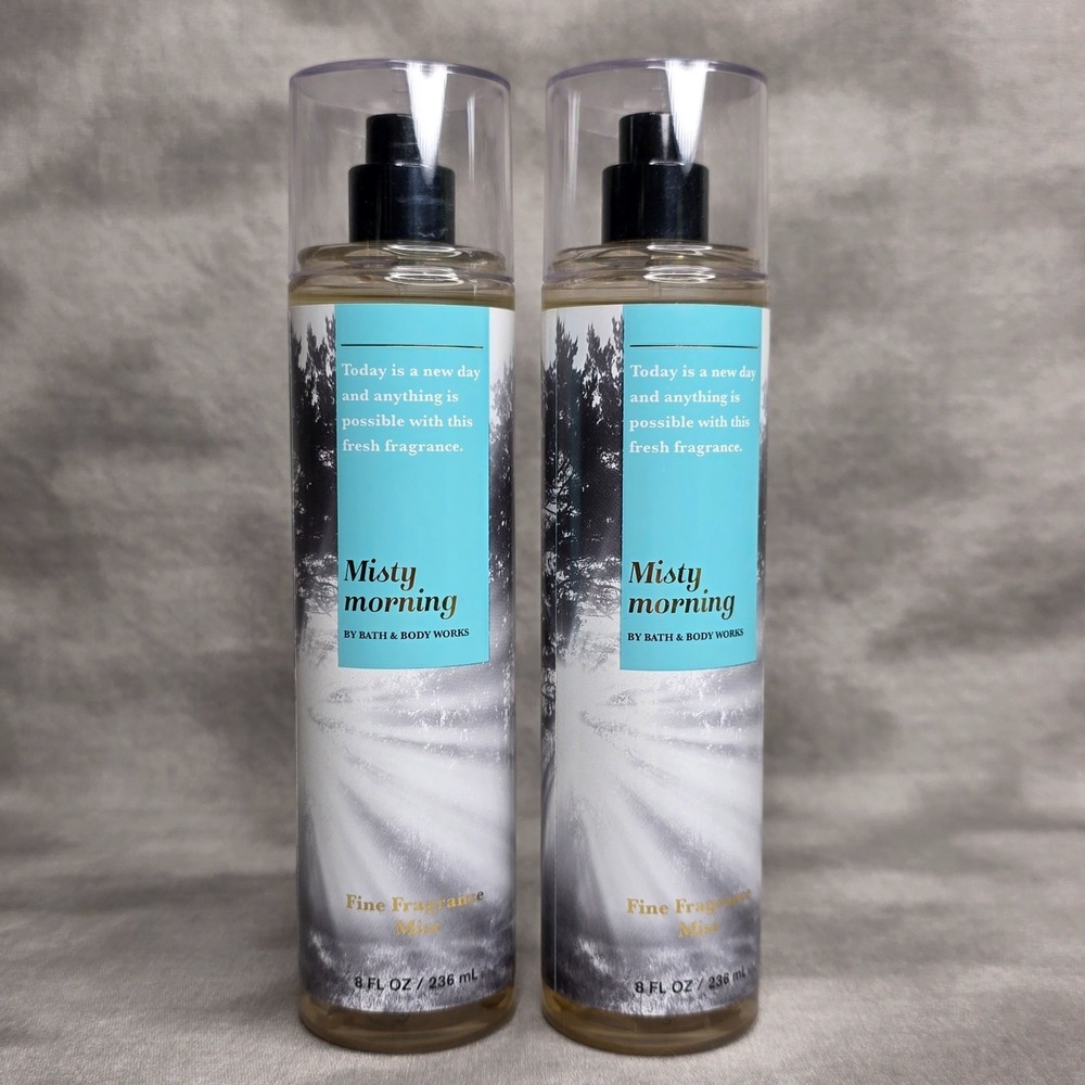 (X2) Bath & Body Works MISTY‎ MORNING Fine Fragrance Mist Body Spray 8 oz